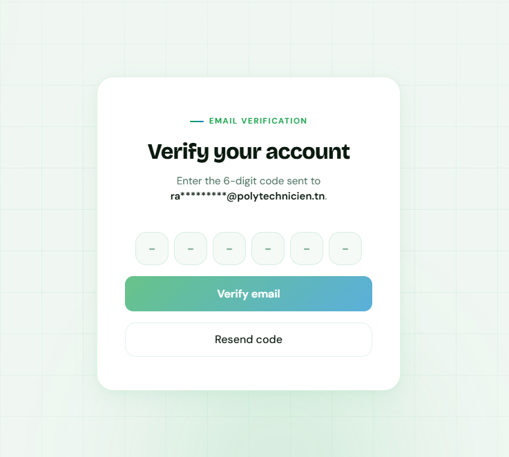 Email OTP verification page