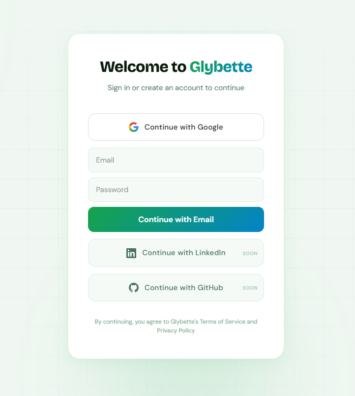 OAuth login page